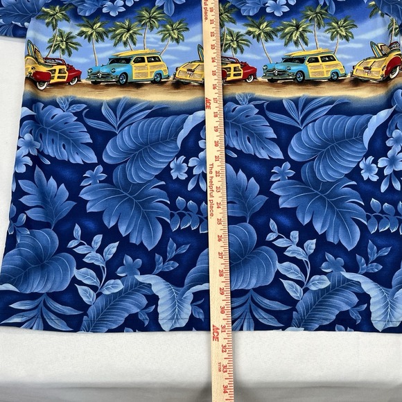 Vintage Aloha Republic Hawaiian Shirt Mens Extra Large Button Up Woody Surfboard - Picture 7 of 8